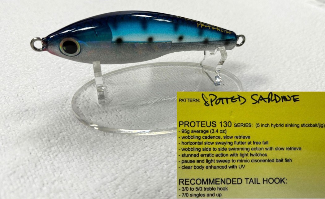 StrategicAngler  CUSTOM LURES -Spotted Sardine