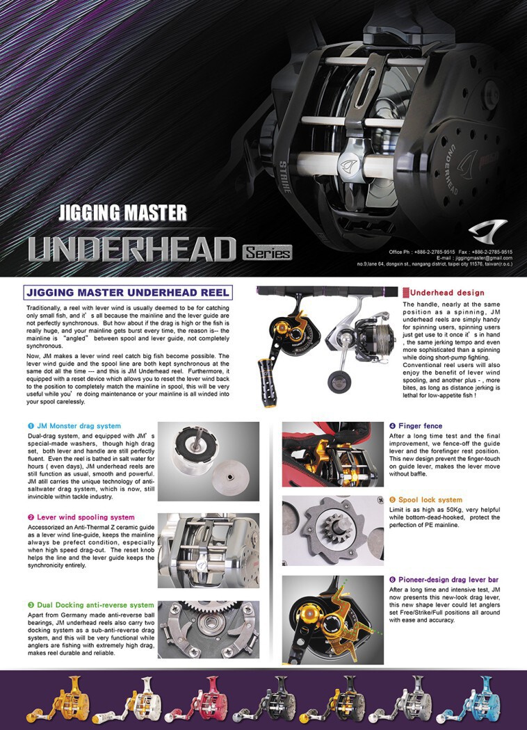 UNDERHEAD PE5 reel Black/Gold- left hand 