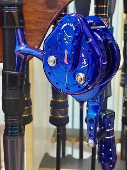 UNDERHEAD PE5 reel blue/Black-left hand 