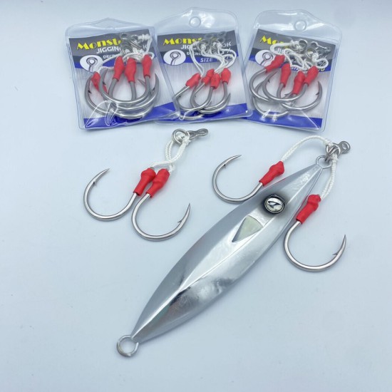 2023 JM heavy Monster Jigging Assist Hook:supply size:7/0-2pair/pkt