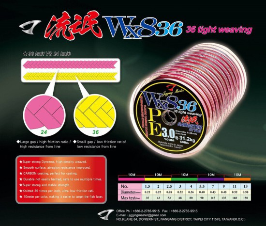 JM Gangster Style WX8 -36 PE Line 1200 m