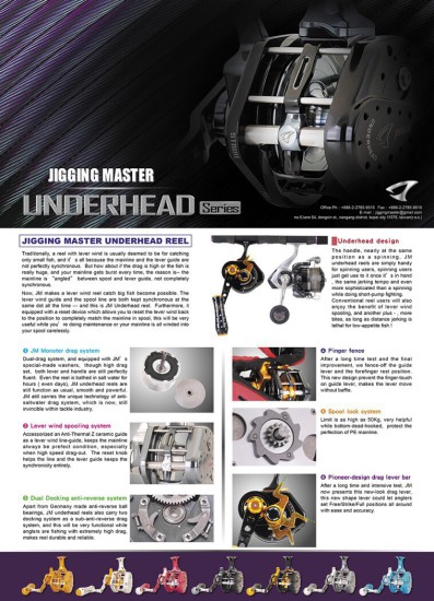 UNDERHEAD PE3 reel brown/Gold- left hand 